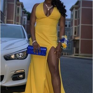 Canary yellow prom dress, size 2 w/ little adjustments.
